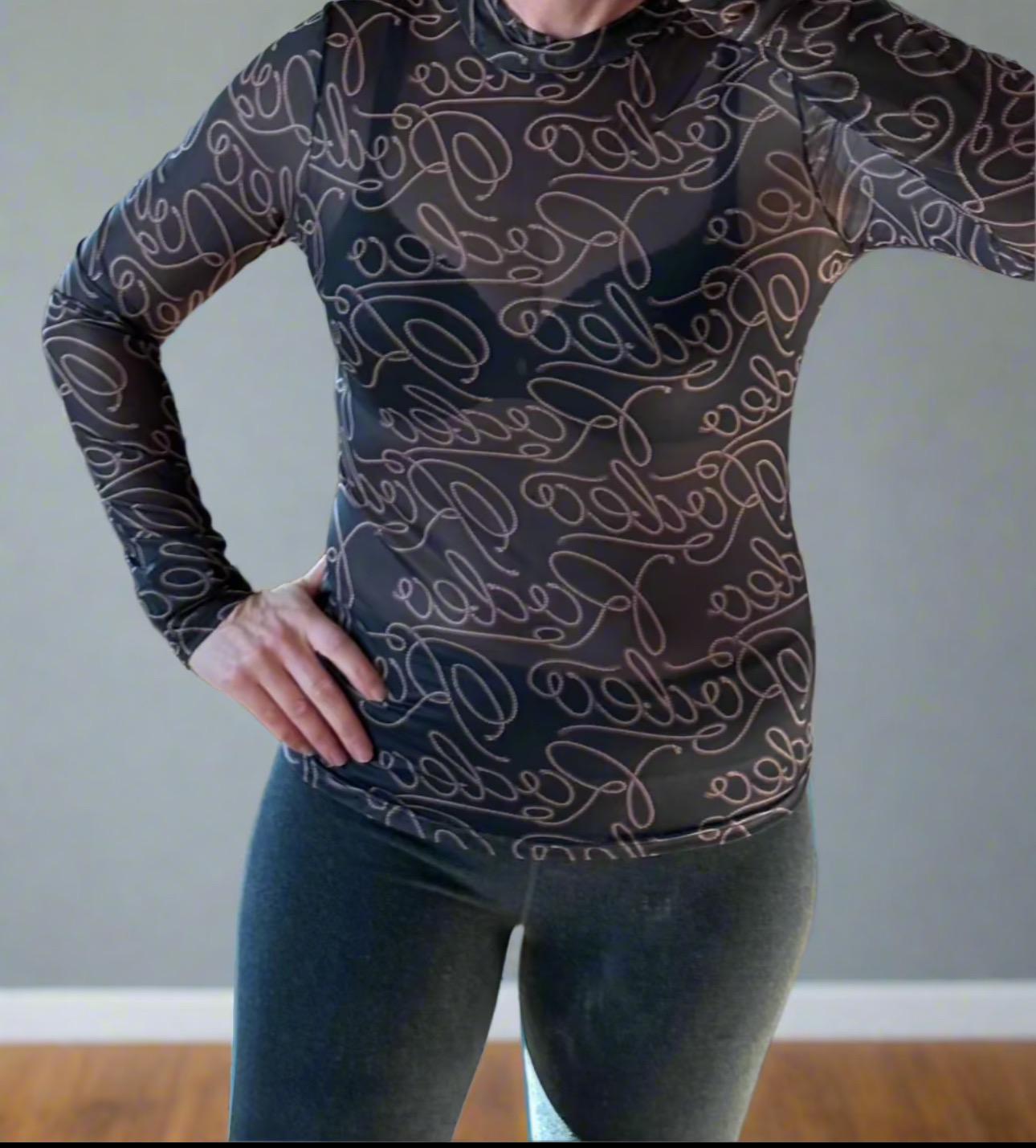 Western Sheer Shirt  | Rodeo Nights T-Shirt | Sheer Blouse | Cowgirl Layering Top | Mesh Shirt