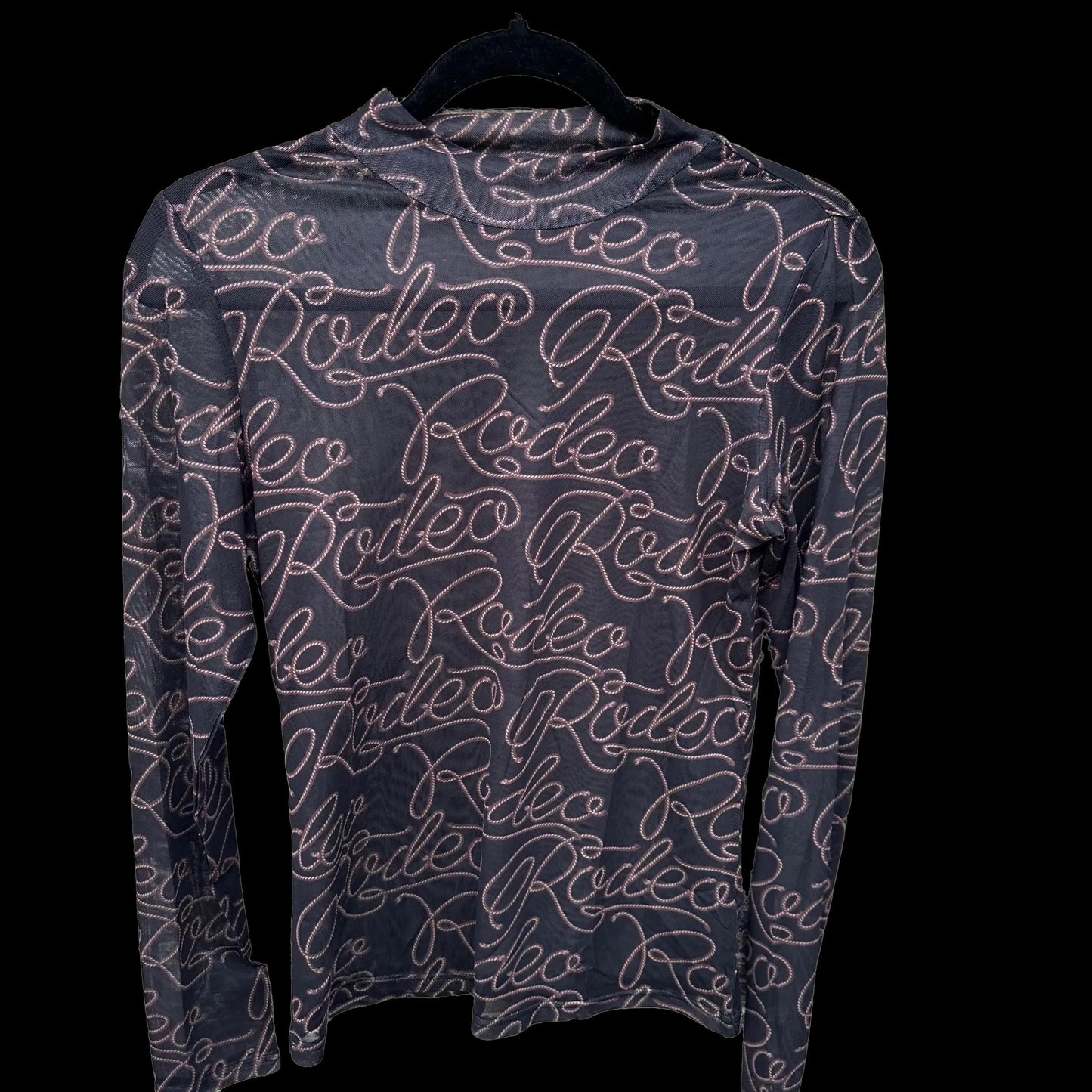 Western Sheer Shirt  | Rodeo Nights T-Shirt | Sheer Blouse | Cowgirl Layering Top | Mesh Shirt