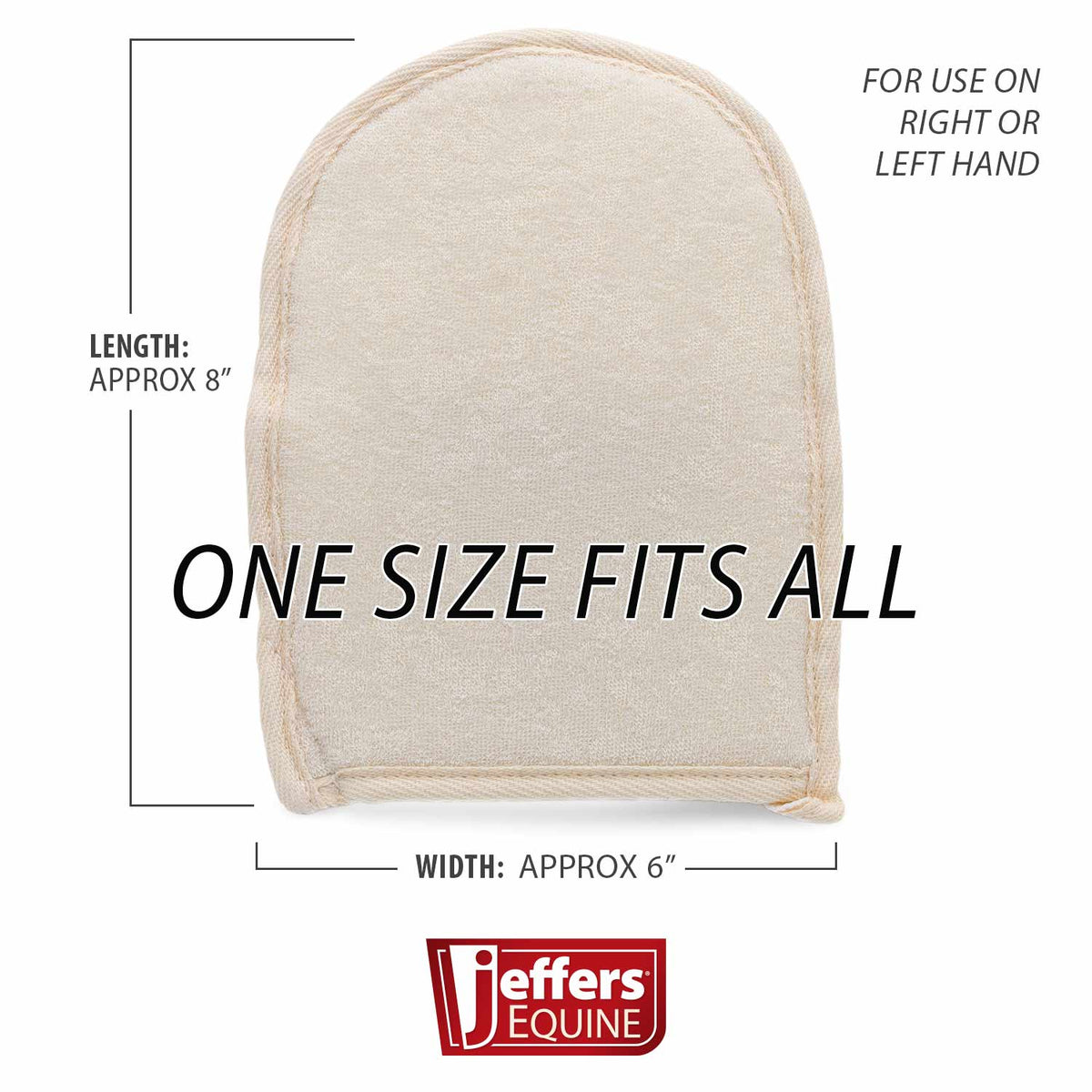 Jeffers Double-Sided Sisal/Microfiber Face Grooming Mitt for Horses