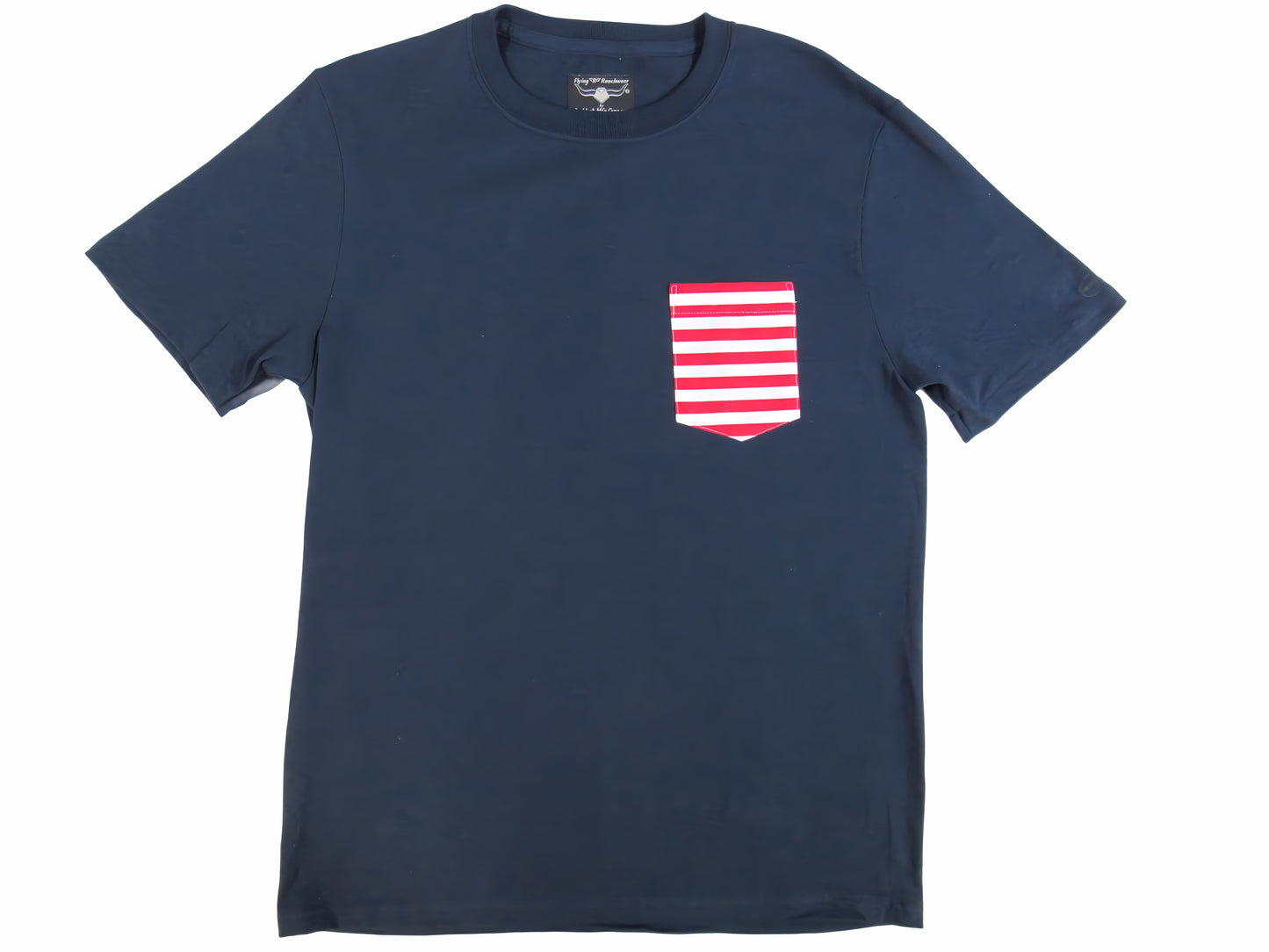 Flying R Ranchwear - Stripe Print - Pocket T-shirt - Made in USA