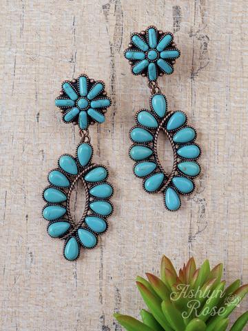 FLOWER CHILD TURQUOISE EARRINGS