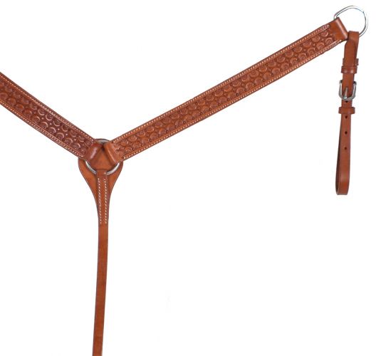 SCALLOPED TOOLED LEATHER BREASTCOLLAR