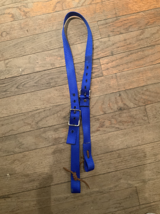ROYAL BLUE NYLON STRAIGHT HEADSTALL