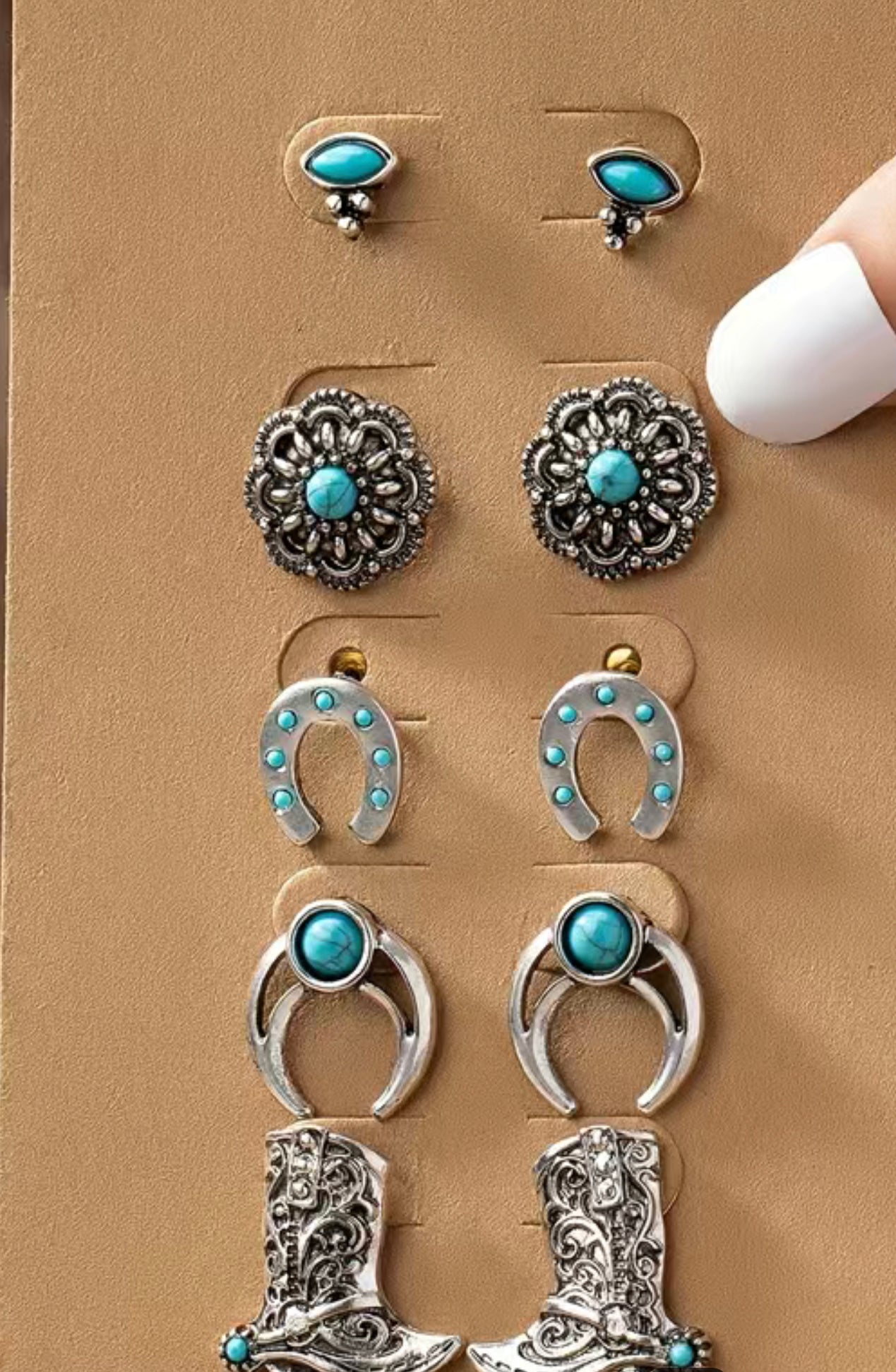WESTERN SET OF 5 STUDS