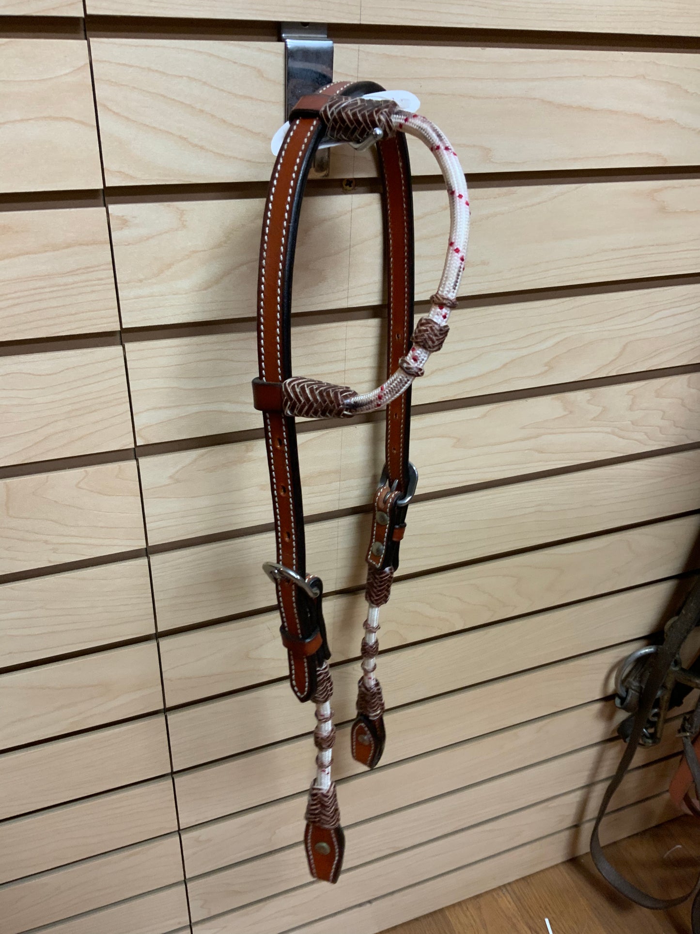 RAWHIDE BRAIDED & CORD ONE EAR HEADSTALL
