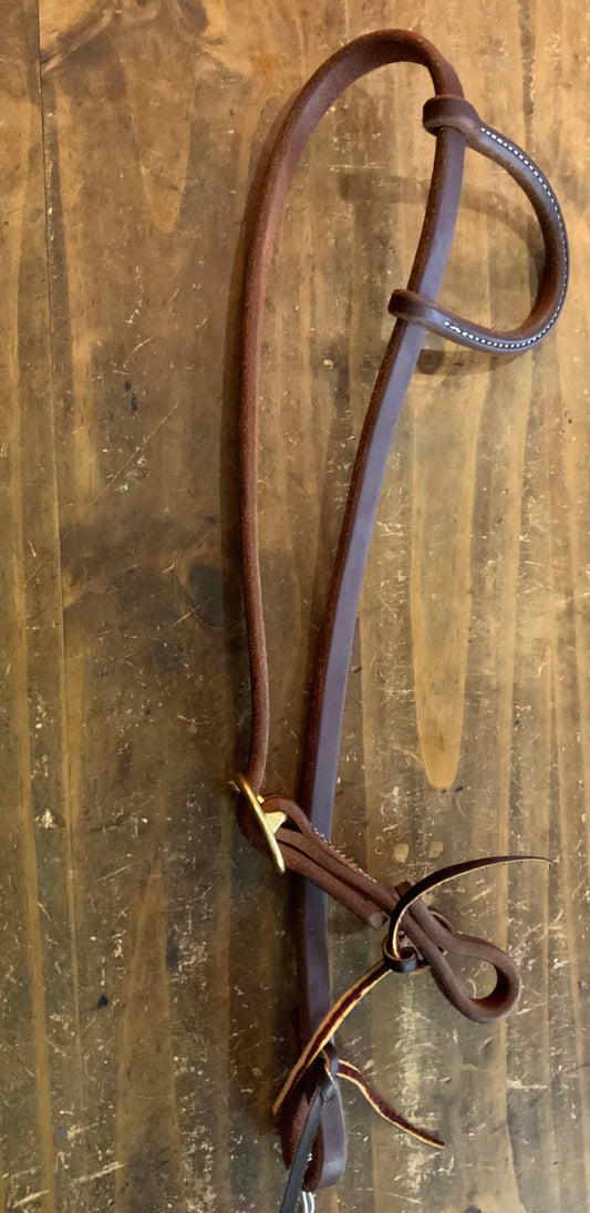 HEAVY OILED ONE EAR HEADSTALL