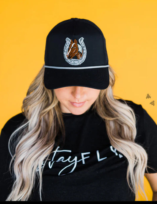 Vintage Pony Up High Pony Cap