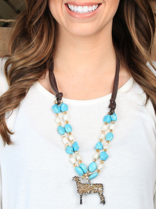 Sheep Pendant Layered Necklace