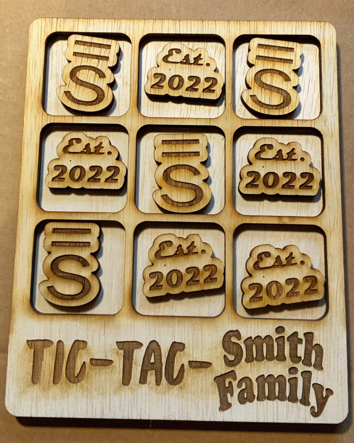 WOODEN TIC TAC TOE BOARDS CUSTOMIZED