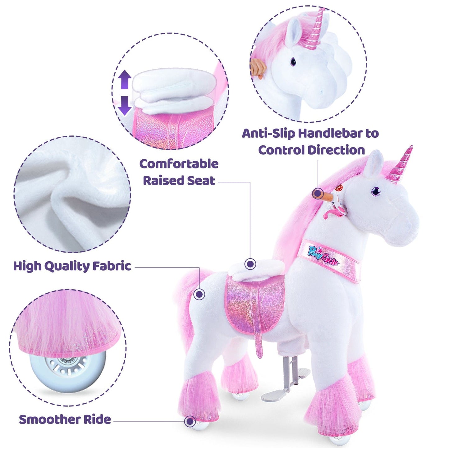 Model U® Ride-On Unicorn Age 4-7 Pink