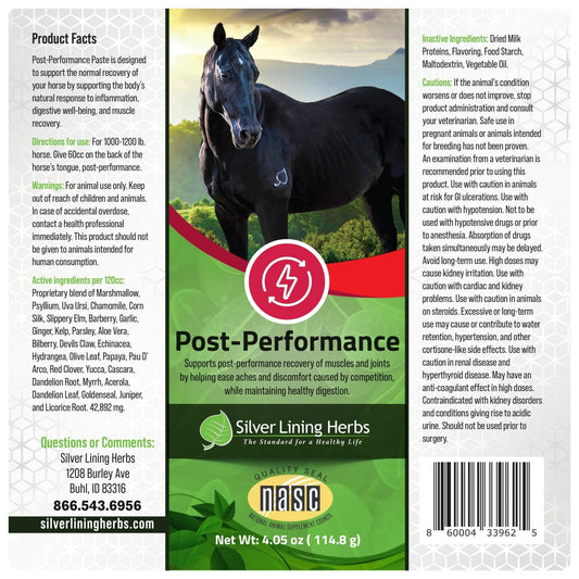 Post-Performance Paste for Horses