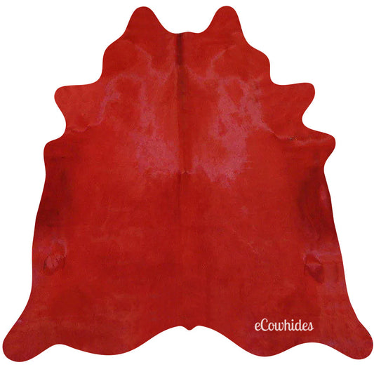 Red Dyed Cowhide Rug