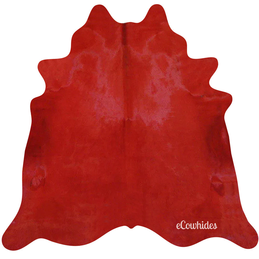 Red Dyed Cowhide Rug