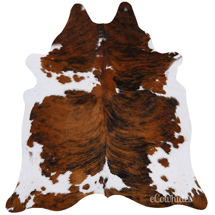 Cowhide Rug Tricolor Brindle Mix