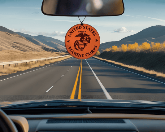 US Marine Corps Leather Car Freshener