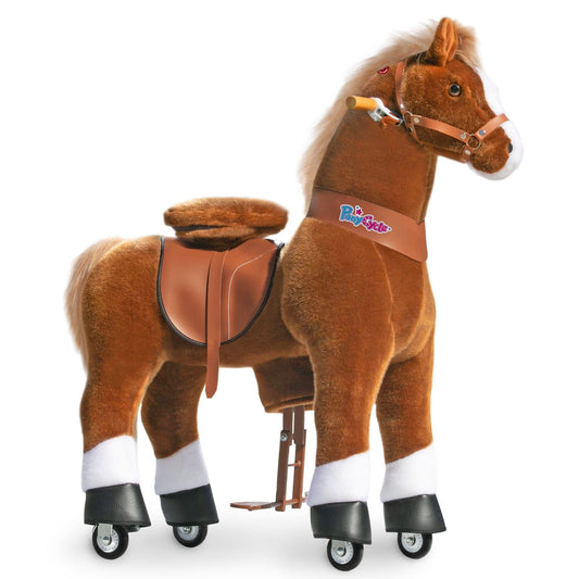 PonyCycle® Large Ride On Horse Toy - Brown