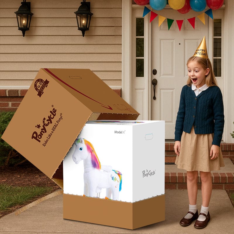 Model X® Ride on Rainbow Unicorn for Age 4-7